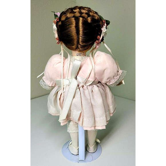 Vintage Porcelain Doll Braided Hair, a Party for Sarah By Patricia Ross 14" - Picture 4 of 6